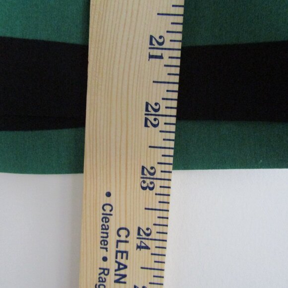 Zara Striped Top Small Green Navy Blue Business Casual Office Preppy - Picture 9 of 10